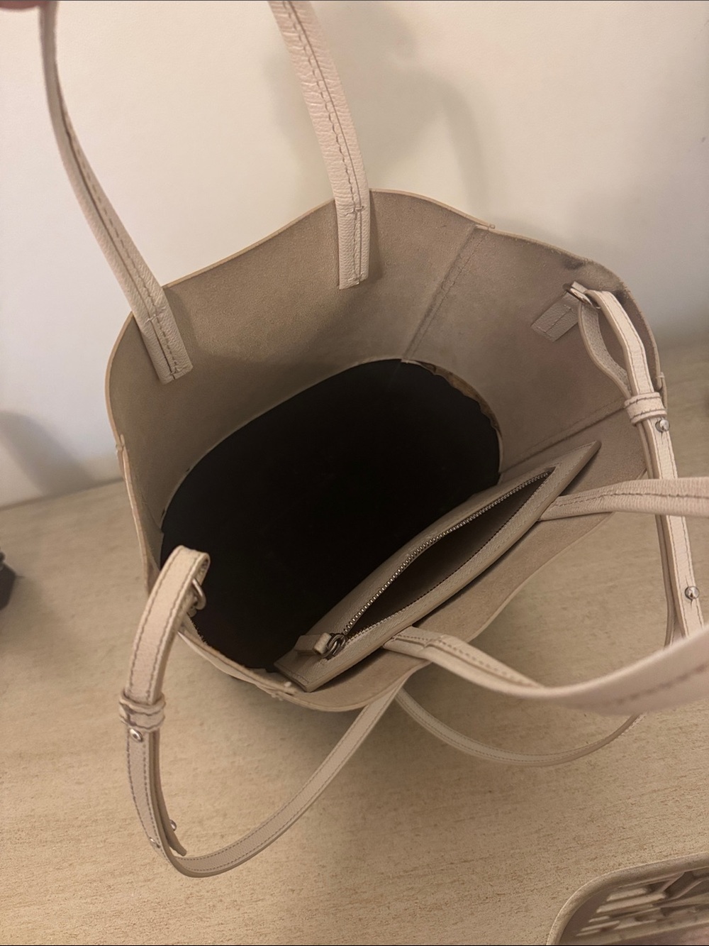 Celine Two-Tone Cream and Black Tote - Picture 4 of 4